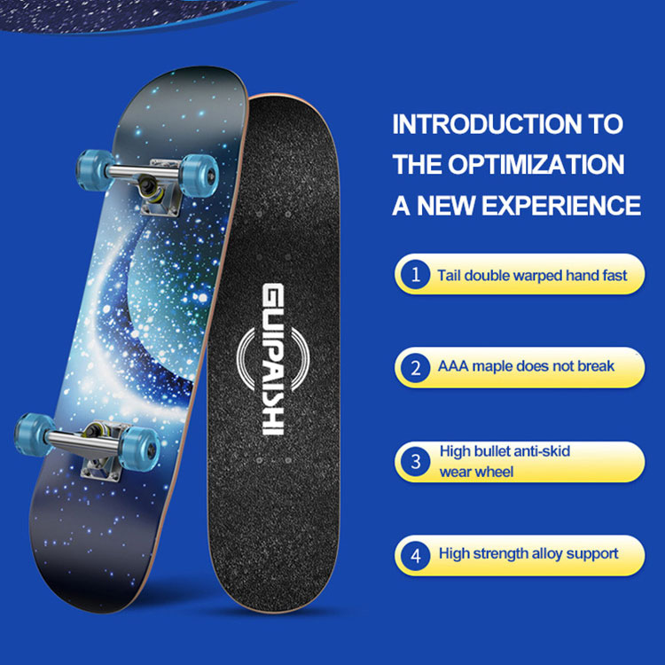 Folding Kids 4 Wheels Electric Skateboard Pintar